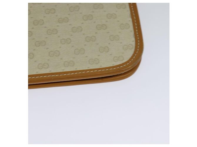 Gucci Borsa a spalla Micro GG Supreme PVC Beige Oro 004 904 0261 Auth BA1184 D'oro - vista 17