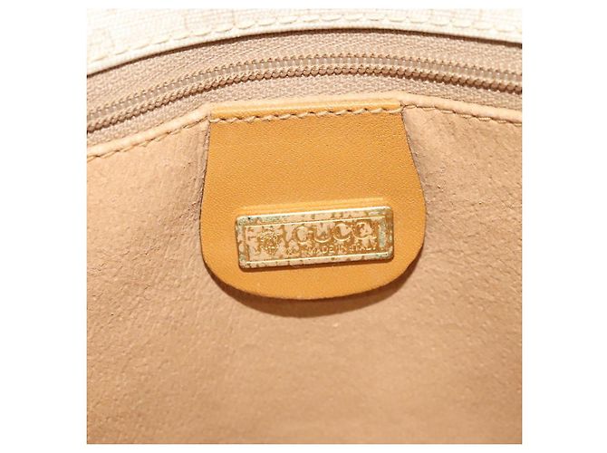 Gucci Borsa a spalla Micro GG Supreme PVC Beige Oro 004 904 0261 Auth BA1184 D'oro - vista 18