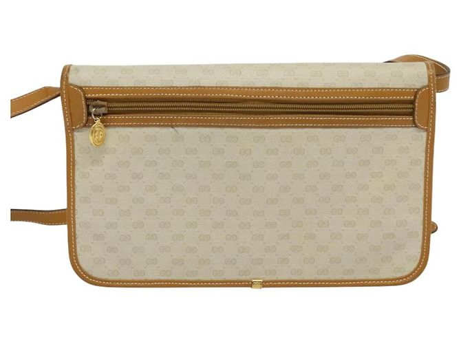 Gucci Borsa a spalla Micro GG Supreme PVC Beige Oro 004 904 0261 Auth BA1184 D'oro - vista 2