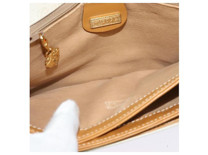 Gucci Borsa a spalla Micro GG Supreme PVC Beige Oro 004 904 0261 Auth BA1184 D'oro - vista 21