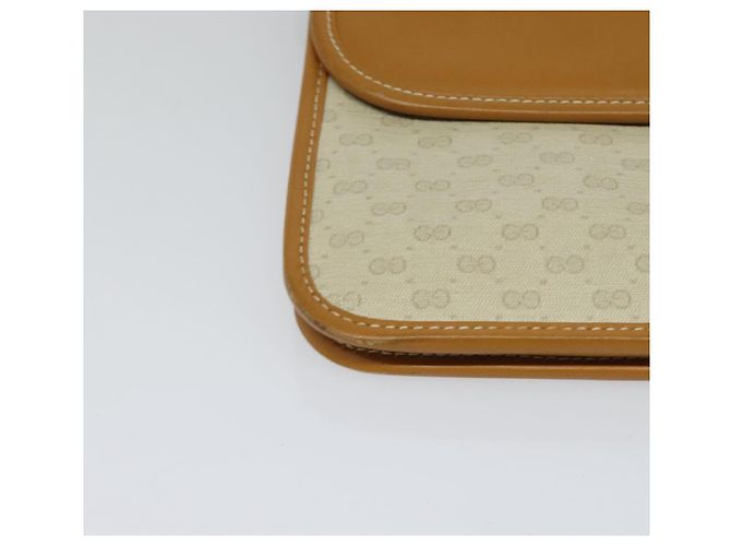 Gucci Borsa a spalla Micro GG Supreme PVC Beige Oro 004 904 0261 Auth BA1184 D'oro - vista 8