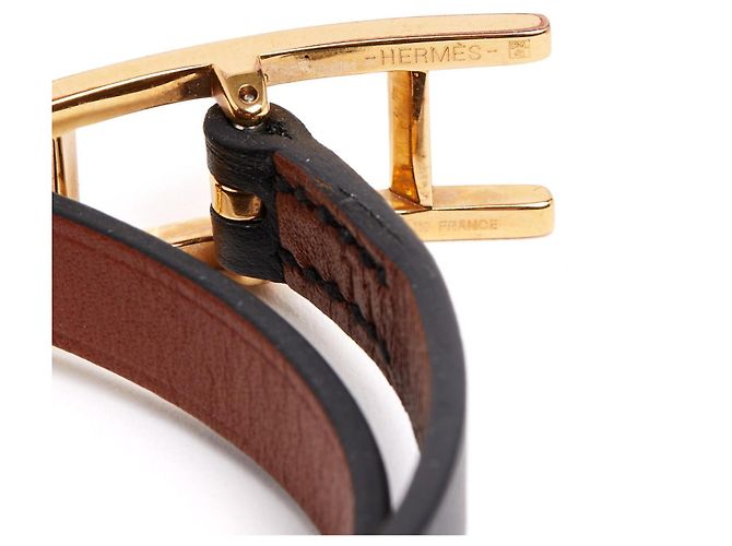 Pulsera Hermès Behapi Doble Tour T1 de Cuero Negro XS Hermes - vista 3
