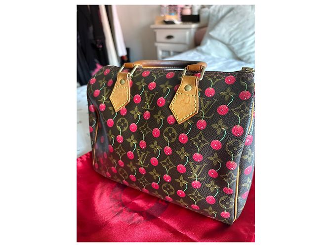 Louis Vuitton Speedy 25 Ciliegia Murakami Marrone scuro - vista 11