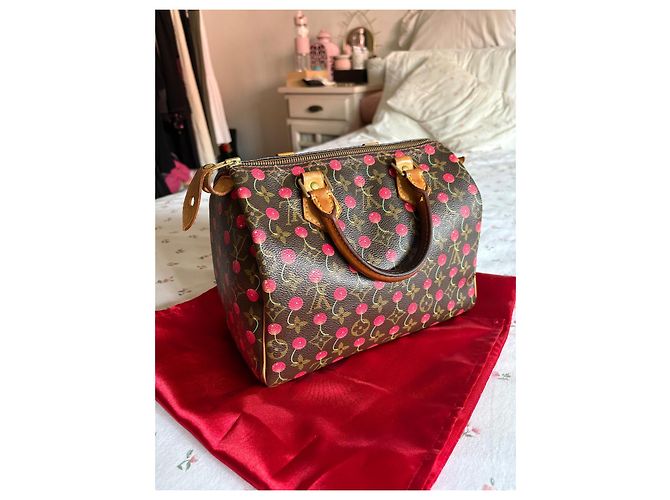 Louis Vuitton Speedy 25 Ciliegia Murakami Marrone scuro - vista 7