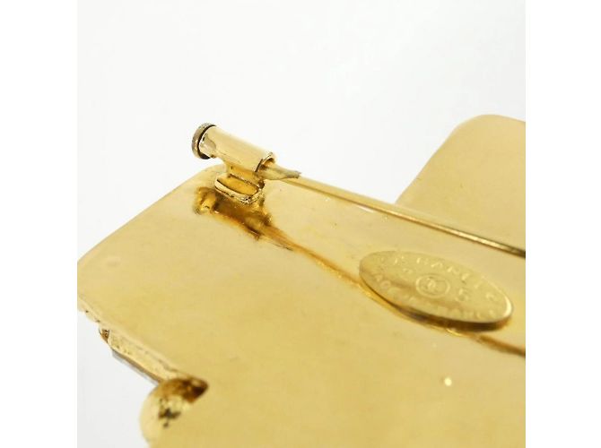 Chanel Brosche Gold, Grün und Rot Golden - Ansicht 4