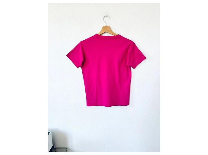 Camiseta Balenciaga con logo de algodón fucsia - vista 3