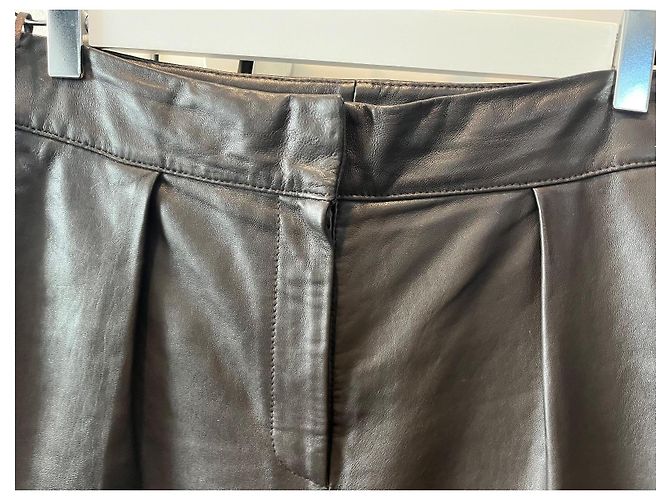Hallhuber Lederhose Dunkelrot Bordeaux - Ansicht 2