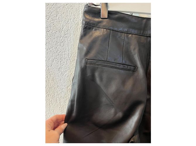 Hallhuber Lederhose Dunkelrot Bordeaux - Ansicht 5