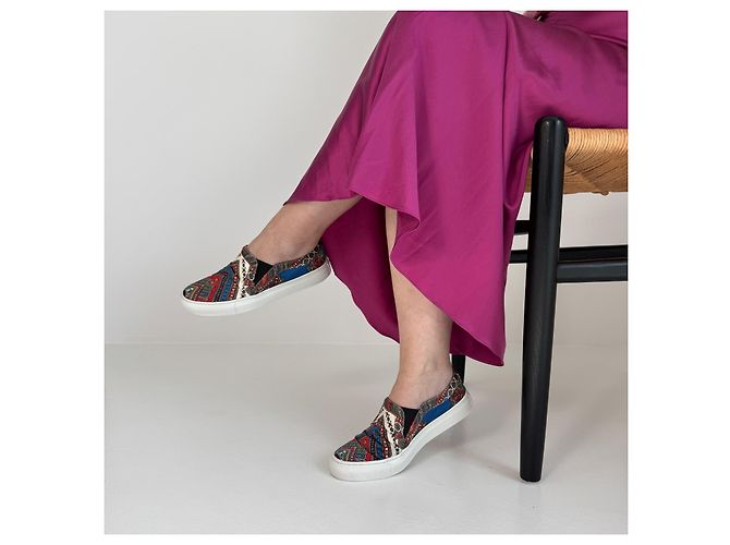 Givenchy Seiden Sneaker Slip On Mehrfarbig Mehrfarben - Ansicht 3