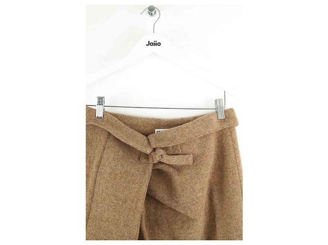 Valentine Gauthier Mini falda de lana marrón Castaño - vista 2