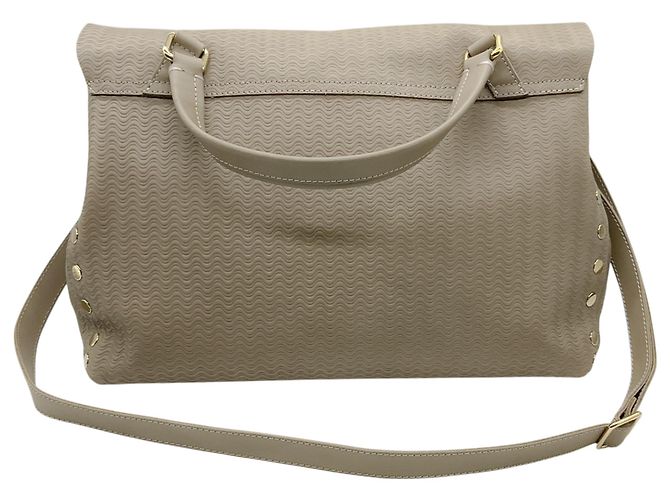 Borsa Postina M in pelle taupe Zanellato - vista 3
