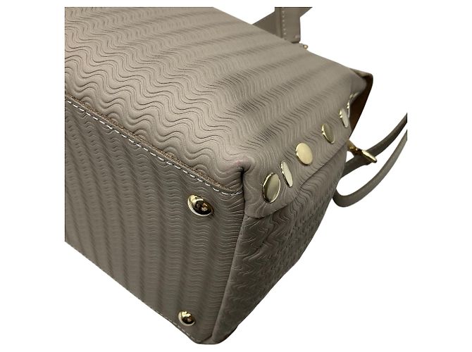 Borsa Postina M in pelle taupe Zanellato - vista 7