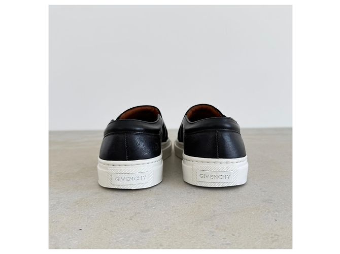Sneaker slip on Givenchy Rottweiler in pelle nera Nero Multicolore - vista 3