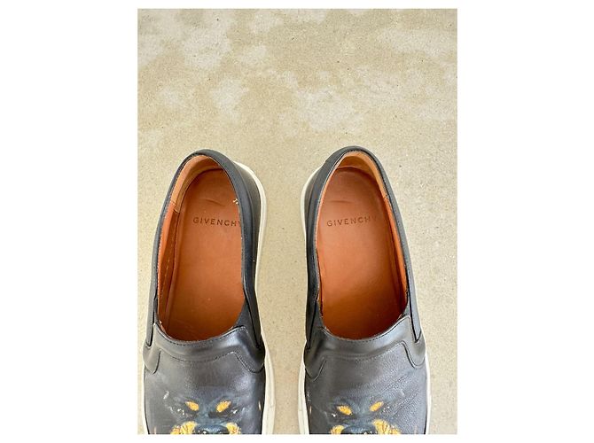 Sneaker slip on Givenchy Rottweiler in pelle nera Nero Multicolore - vista 6