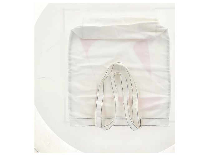 Borsa stampata Étoile Isabel Marant in tela bianca Bianco - vista 10