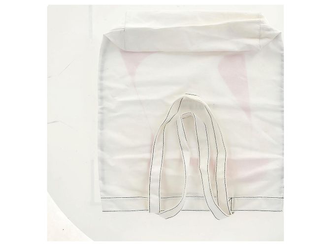 Borsa stampata Étoile Isabel Marant in tela bianca Bianco - vista 4