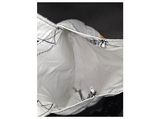 Étoile Isabel Marant bedruckte Tasche aus weißem Canvas - Ansicht 10