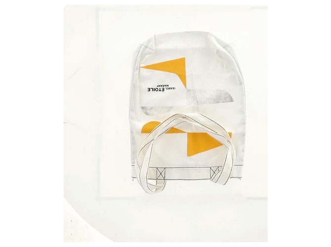 Étoile Isabel Marant bedruckte Tasche aus weißem Canvas - Ansicht 6