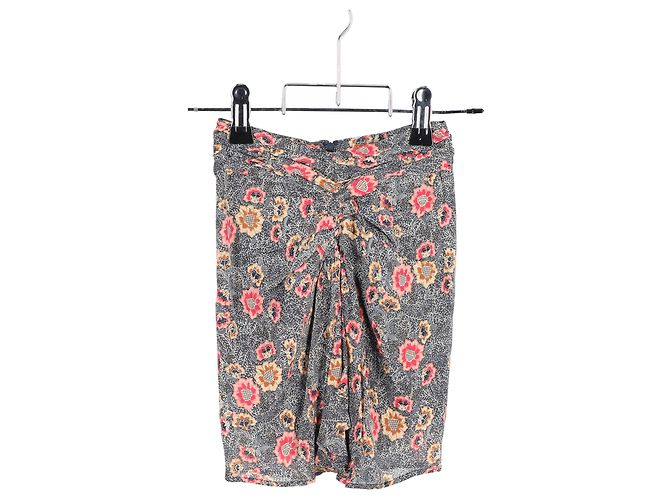 Jupe Sevan en soie imprimée florale Isabel Marant Étoile - vue 4