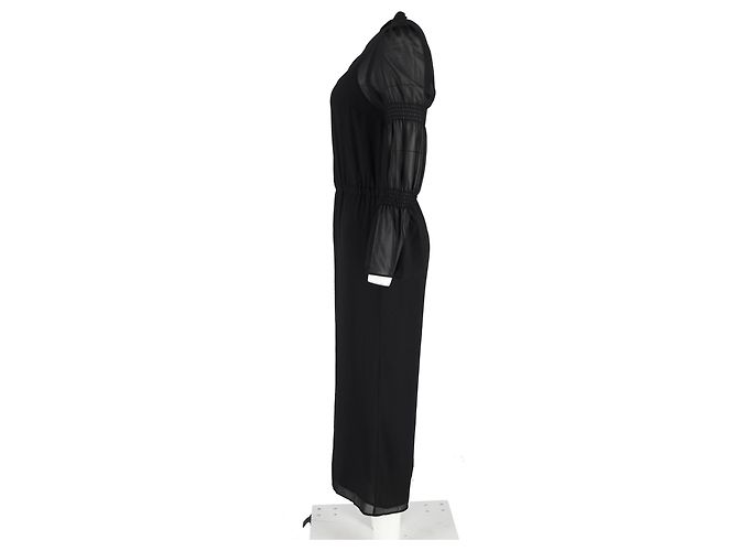 Michael Kors Jumpsuit mit gerafften Ärmeln aus schwarzem Polyester - Ansicht 5