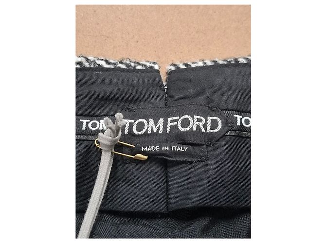Calças de tweed Tom Ford em lã cinza - vista 6