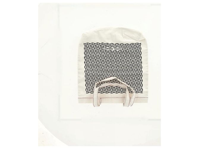 Isabel Marant bedruckte Canvas-Tasche aus weißer Baumwolle - Ansicht 6