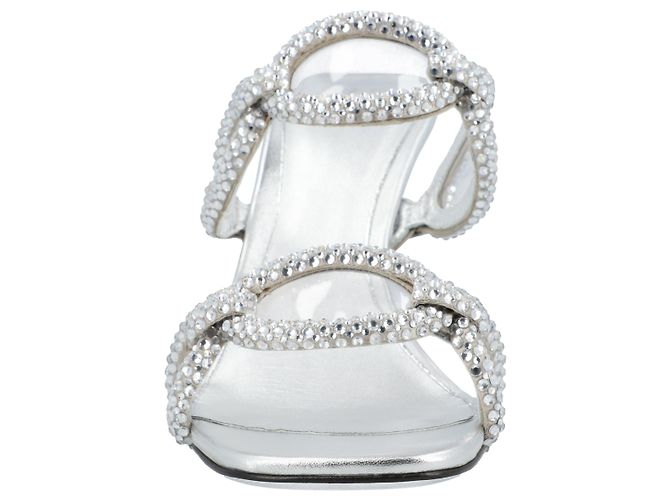 Valentino Garavani Sandali Valentino Chain 1967 Argento Metallico - vista 5
