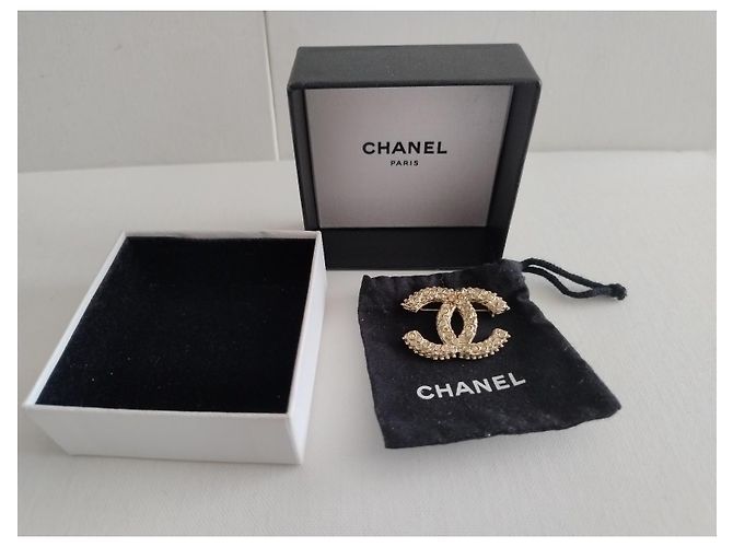 Chanel CC Modell Brosche Golden - Ansicht 12