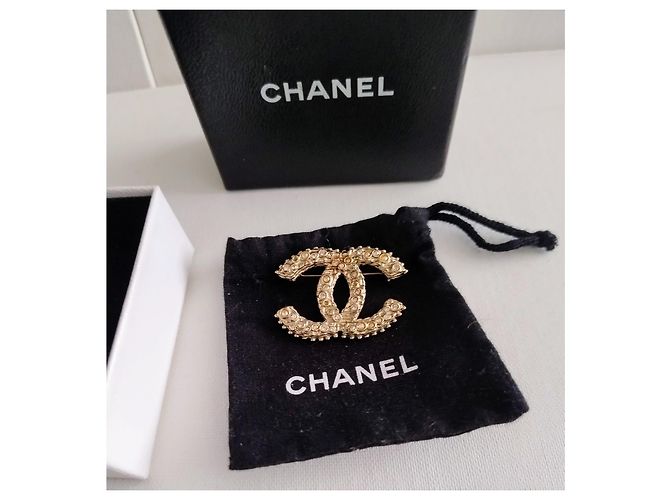 Chanel CC Modell Brosche Golden - Ansicht 6