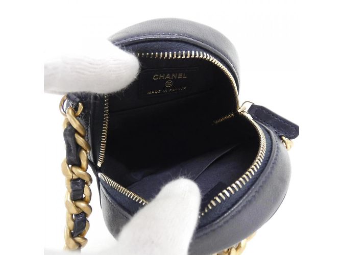 Borsa a spalla Chanel 19 Linea AP0945 Blu navy - vista 9