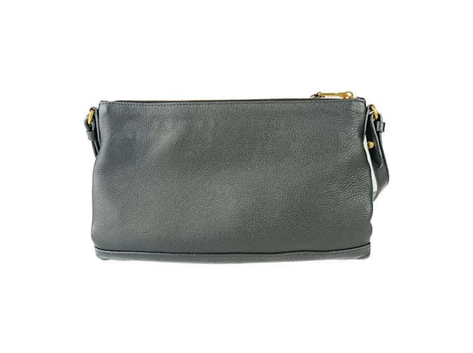 Prada Schultertasche aus schwarzem Vitello Daino - Ansicht 3