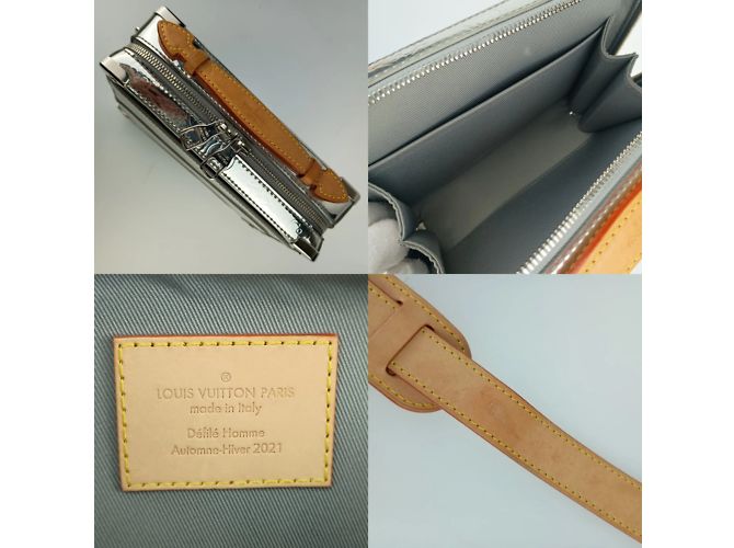 Silberne beschichtete Canvas-Schultertasche Louis Vuitton - Ansicht 7