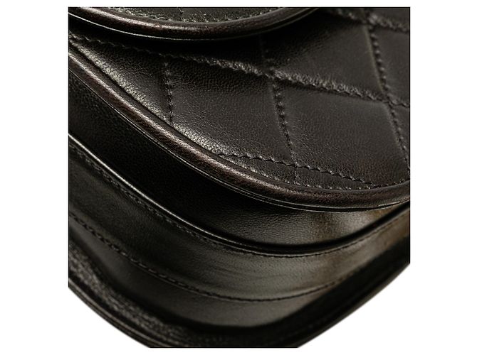 Chanel Negro CC Acolchado de Cordero con Cadena - vista 11