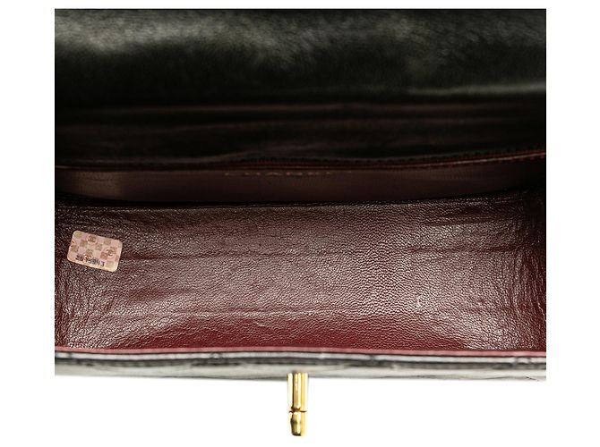 Chanel Negro CC Acolchado de Cordero con Cadena - vista 4