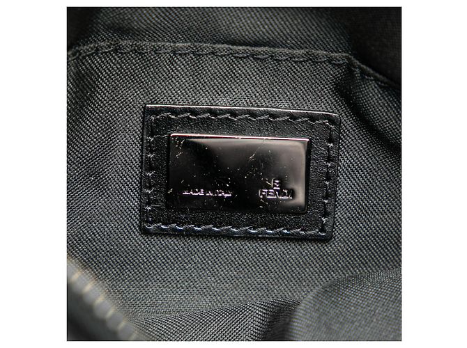 Borsa a tracolla in tela Zucchino nera di Fendi Nero - vista 5