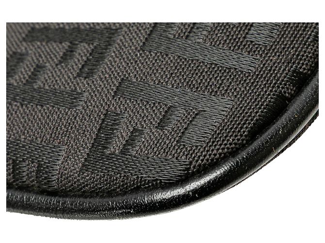 Borsa a tracolla in tela Zucchino nera di Fendi Nero - vista 8