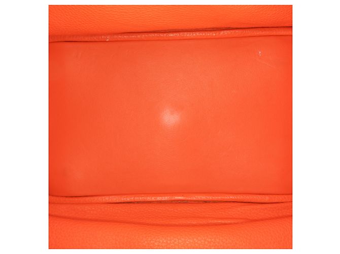 Hermès Arancione Clemence Lindy 34 - vista 4