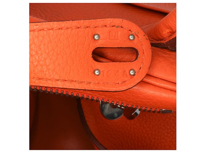 Hermès Arancione Clemence Lindy 34 - vista 6