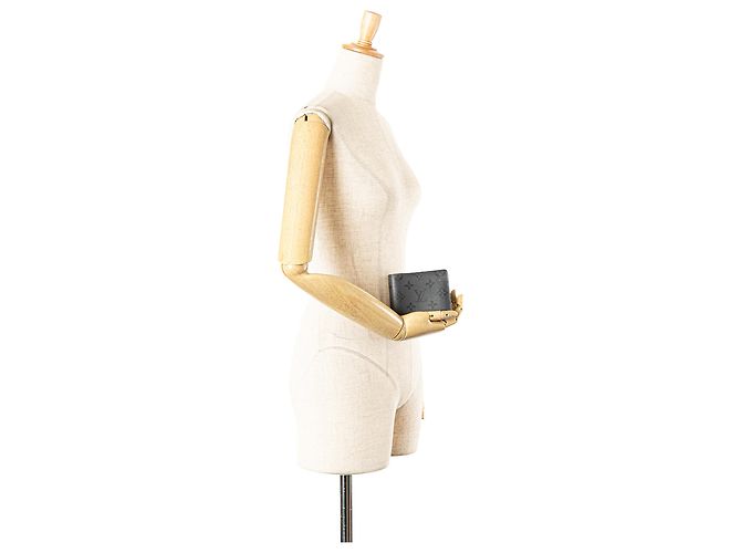 Portafoglio Slender Monogram Eclipse Reverse Grigio Louis Vuitton Marrone Grigio antracite - vista 11