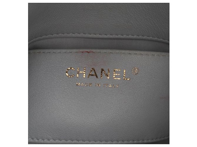 Chanel Graue Mini Kalbsleder Kette Um Klappe Braun - Ansicht 5