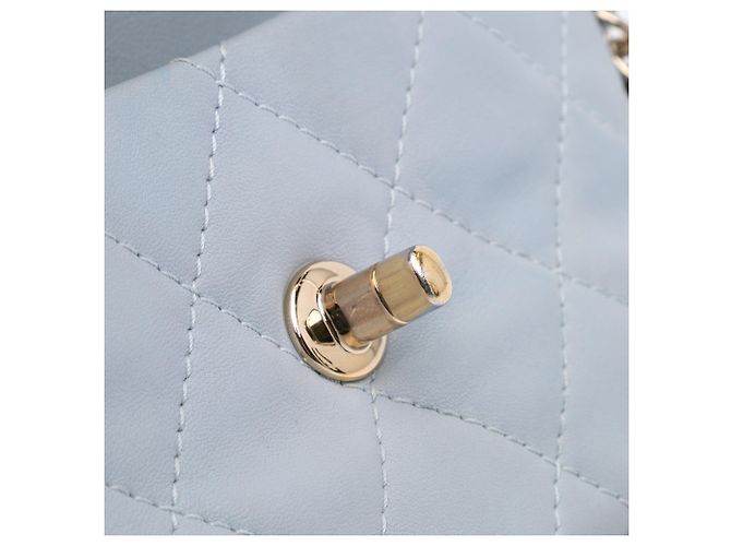 Chanel Graue Mini Kalbsleder Kette Um Klappe Braun - Ansicht 7