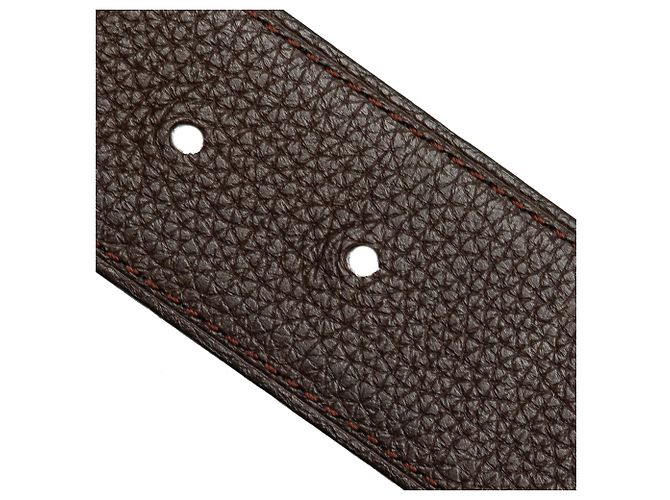 Cinturón reversible Constance H de cuero negro Hermès - vista 6