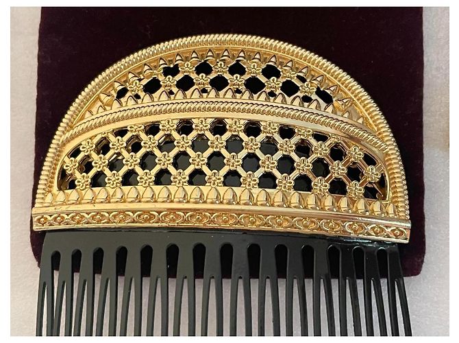 Magnifico prezioso pettine fermacapelli DOLCE & GABBANA D'oro - vista 11