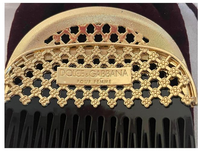 Magnifico prezioso pettine fermacapelli DOLCE & GABBANA D'oro - vista 12