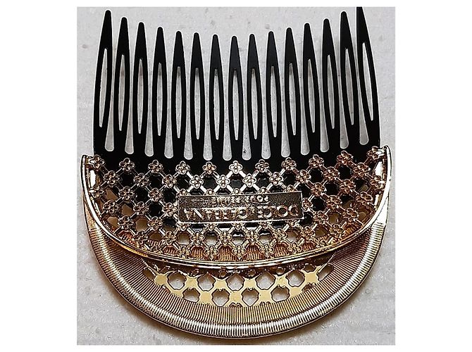 Magnifico prezioso pettine fermacapelli DOLCE & GABBANA D'oro - vista 5