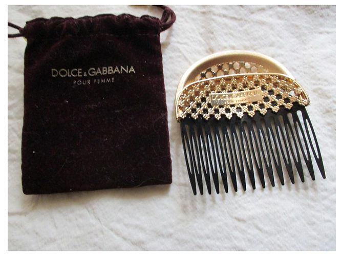 Magnifico prezioso pettine fermacapelli DOLCE & GABBANA D'oro - vista 6