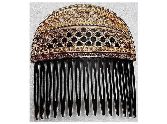 Magnifico prezioso pettine fermacapelli DOLCE & GABBANA D'oro - vista 7