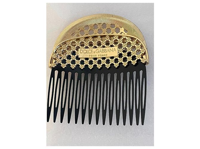 Magnifico prezioso pettine fermacapelli DOLCE & GABBANA D'oro - vista 9