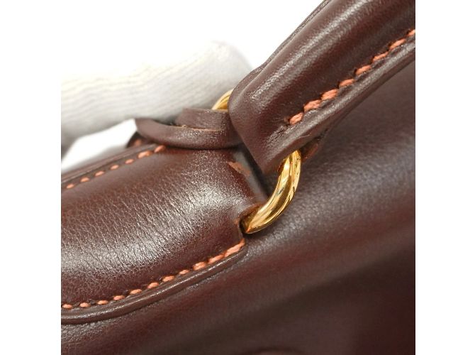 Hermès Zaino Hermes Kelly Ad GM Veau Gulliver Marrone - vista 10
