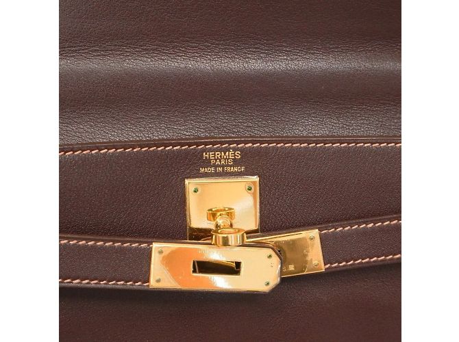 Hermès Zaino Hermes Kelly Ad GM Veau Gulliver Marrone - vista 5
